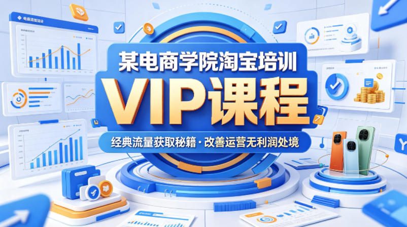 某电商学院淘宝培训VIP课程，各种经典有用的流量获取秘籍，改善运营产品没利润的处境(2026年5月)-白蛇网