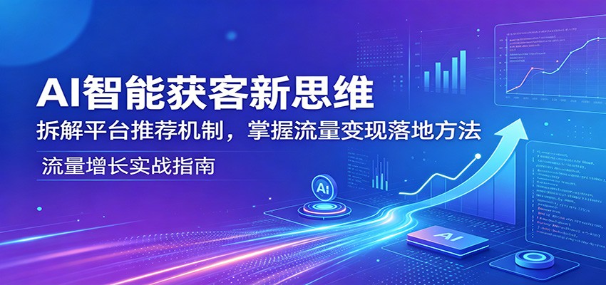 AI智能获客新思维：拆解平台推荐机制，掌握流量变现落地方法-白蛇网