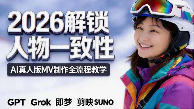 2026独创解锁人物一致性：AI真人版MV制作，不讲空话，不拼概念，全流程实操-白蛇网