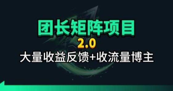 【团长合作2.0】视频矩阵项目_招发手矩阵+剪辑师，共赢项目【揭秘】-白蛇网