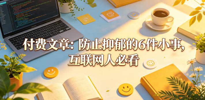 付费文章：防止抑郁的6件小事，互联网人必看！-白蛇网