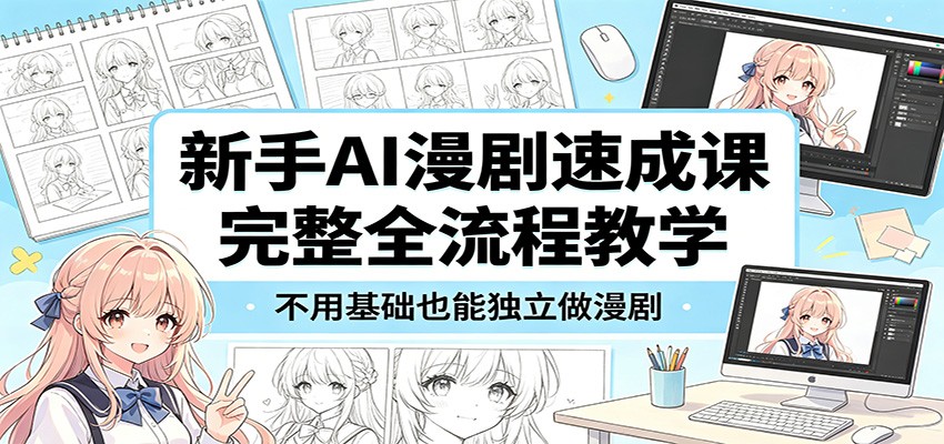 新手AI漫剧速成课：完整全流程教学，不用基础也能独立做漫剧-白蛇网