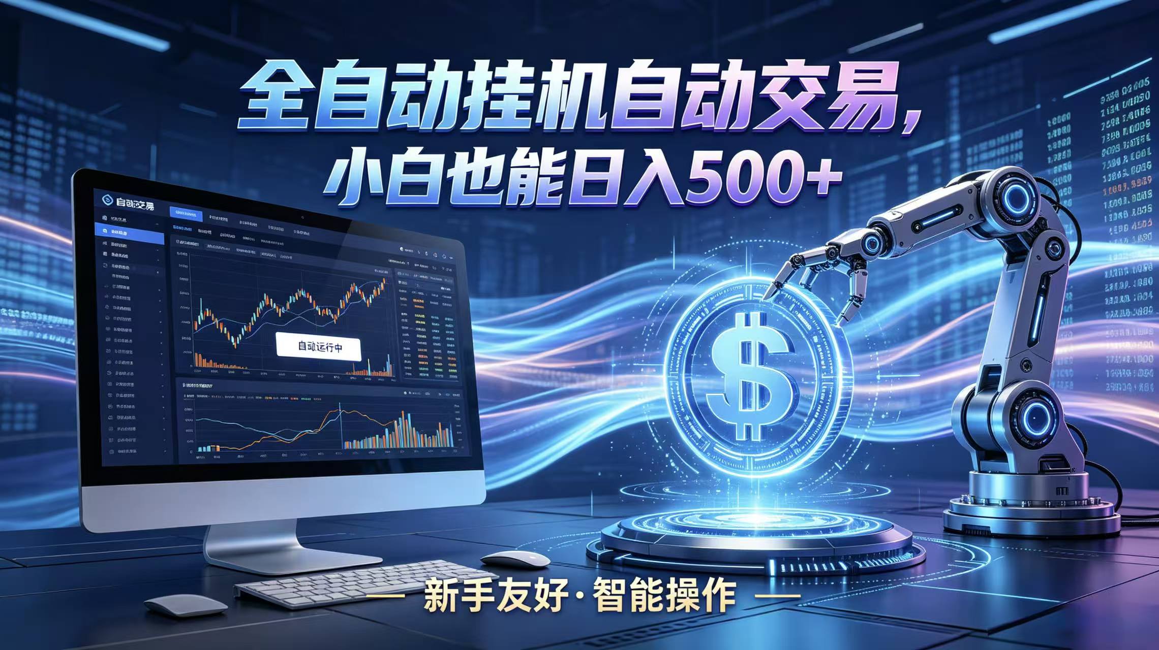 全新智能化交易助手，傻瓜式操作，小白也能快速上手，轻松实现日入500+-白蛇网