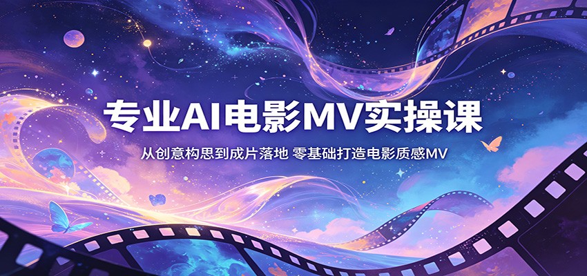 专业AI电影MV实操课：从创意构思到成片落地，零基础打造电影质感MV-白蛇网