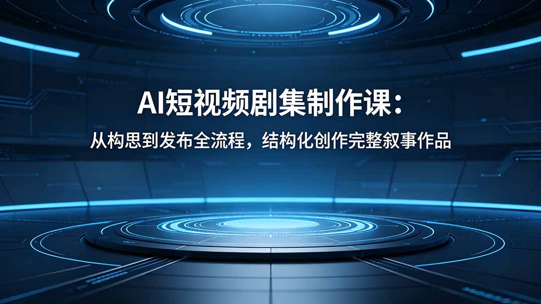 AI短视频剧集制作课：从构思到发布全流程，结构化创作完整叙事作品-白蛇网
