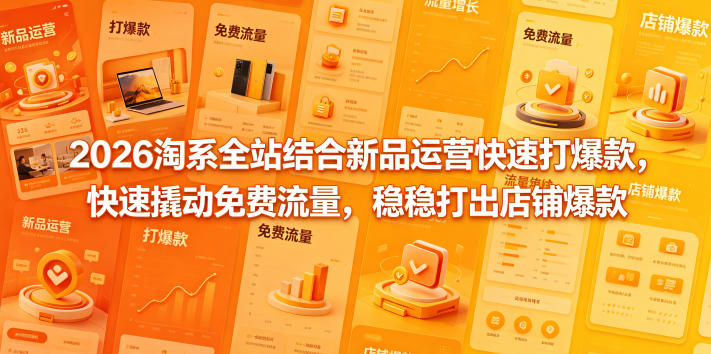 2026淘系全站结合新品运营快速打爆款，快速撬动免费流量，稳稳打出店铺爆款(更新5月12日)-白蛇网