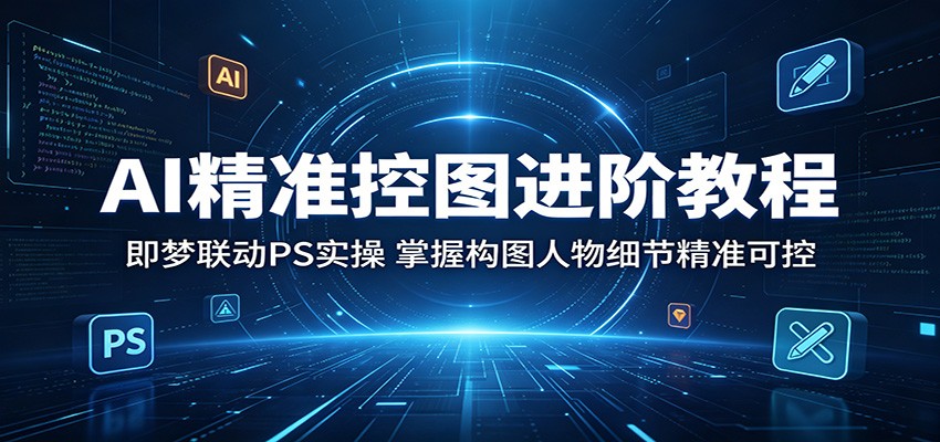 AI精准控图进阶教程：即梦联动PS实操，掌握构图人物细节精准可控-白蛇网
