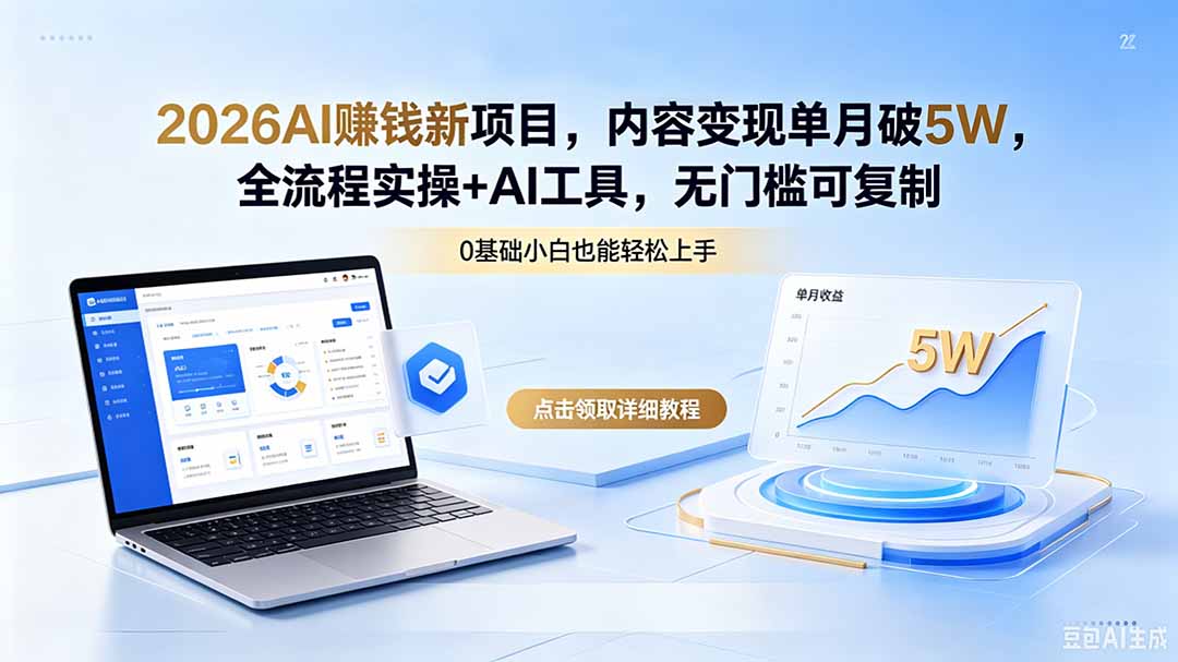 c174d1e8aedd6b9eb9ce381afbc298b8.jpeg 2026AI赚钱新项目,内容变现单月破5W,全流程实操+AI工具,无门槛可复制