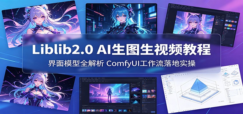 Liblib2.0 AI生图生视频教程：界面模型全解析，ComfyUI工作流落地实操网赚项目-副业赚钱-互联网创业-资源整合青创网