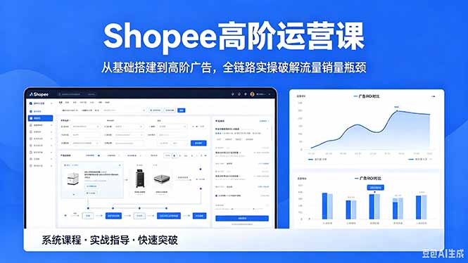 Shopee高阶运营课-2026年5月更新，从基础搭建到高阶广告，全链路实操破解流量销量瓶颈网赚项目-副业赚钱-互联网创业-资源整合青创网