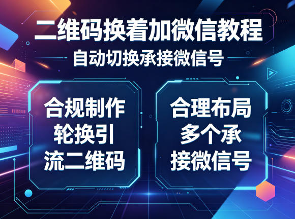 183003eaa64051d44291772d33723e9d.jpeg 二维码换着加微信教程,自动切换承接微信号,合规制作轮换引流二维码,合理布局多个承接微信号