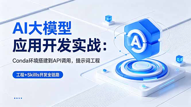 AI 大模型应用开发实战：Conda环境搭建到API调用，提示词工程+Skills开发全链路-白蛇网
