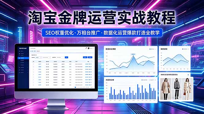 e336322a7f1eafb9dd3a00bb1983a64b.jpeg 2026 淘宝金牌运营实战教程,SEO权重优化万相台推广,数据化运营爆款打造全教学