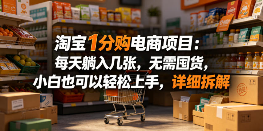 fbfc15a95b211b9152d4ff1ebbdb5b84.jpeg 淘宝1分购电商项目:每天躺入几张,无需囤货,小白也可以轻松上手,详细拆解