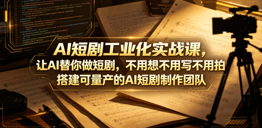 385a93647d427ede362f65f6daa9b6b3.jpeg AI短剧工业化实战课,让AI替你做短剧,不用想不用写不用拍,搭建可量产的AI短剧制作团队