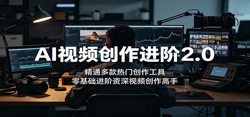 AI视频创作进阶2.0：精通多款热门创作工具，零基础进阶资深视频创作高手网赚项目-副业赚钱-互联网创业-资源整合青创网