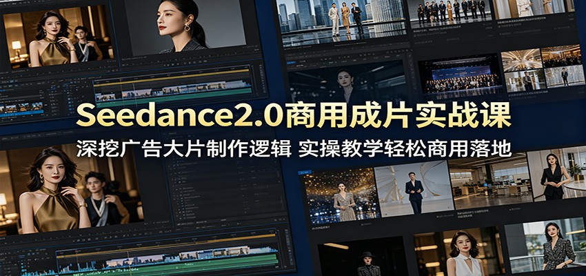 Seedance2.0商用成片实战课：深挖广告大片制作逻辑，实操教学轻松商用落地网赚项目-副业赚钱-互联网创业-资源整合青创网