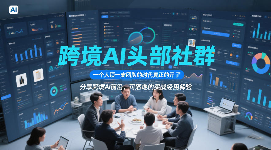 跨境AI头部社群，一个人顶一支团队的时代真正的开始了，分享跨境AI前沿，可落地的实战经验(更新5月23日)网赚项目-副业赚钱-互联网创业-资源整合青创网