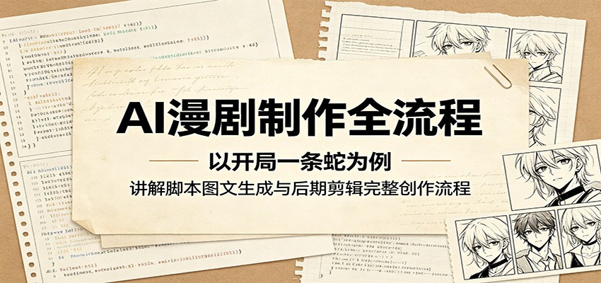 AI漫剧制作全流程:以开局一条蛇为例,讲解脚本图文生成与后期剪辑完整创作流程网赚项目-副业赚钱-互联网创业-资源整合青创网