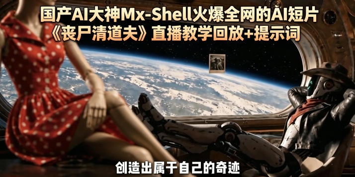 国产AI大神Mx-Shell火爆全网的AI短片《丧尸清道夫》直播教学回放+提示词网赚项目-副业赚钱-互联网创业-资源整合青创网