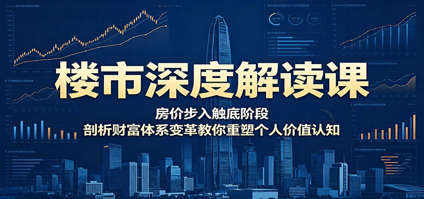 楼市深度解读课：房价步入触底阶段，剖析财富体系变革教你重塑个人价值认知网赚项目-副业赚钱-互联网创业-资源整合青创网