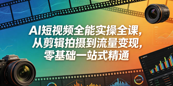 aae4e76533a257e1be14e3dfb5254ebc.jpeg AI短视频全能实操全课,从剪辑拍摄到流量变现,零基础一站式精通
