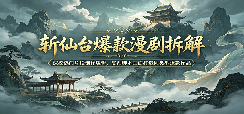 斩仙台爆款漫剧拆解：深挖热门片段创作逻辑，复刻脚本画面打造同类型爆款作品-白蛇网
