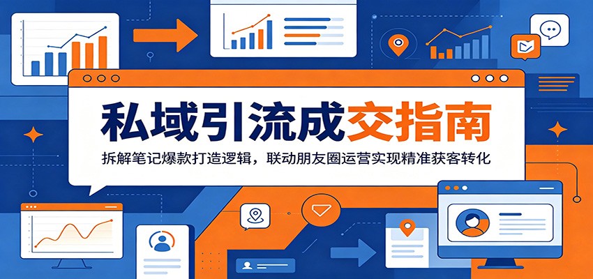 私域引流成交指南：拆解笔记爆款打造逻辑，联动朋友圈运营实现精准获客转化-白蛇网