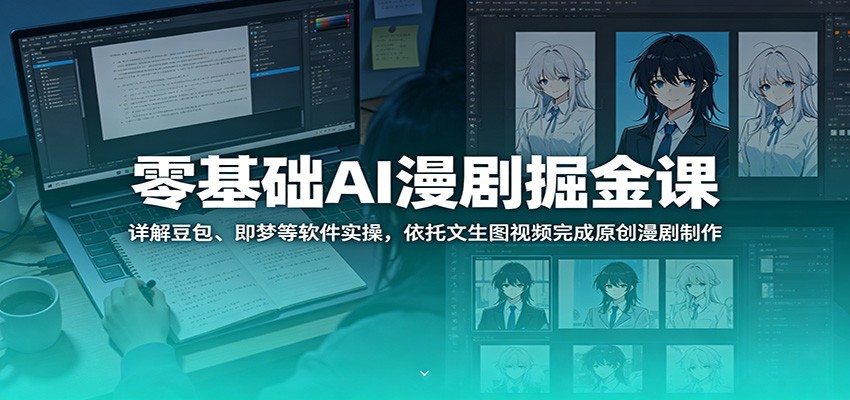 零基础AI漫剧掘金课：详解豆包、即梦等软件实操，依托文生图视频完成原创漫剧制作-白蛇网