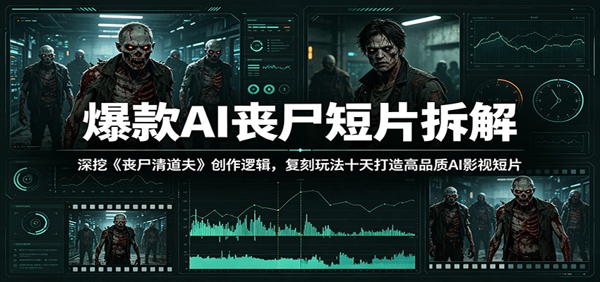 爆款AI丧尸短片拆解：深挖《丧尸清道夫》创作逻辑，复刻玩法快速打造高品质AI影视短片-白蛇网