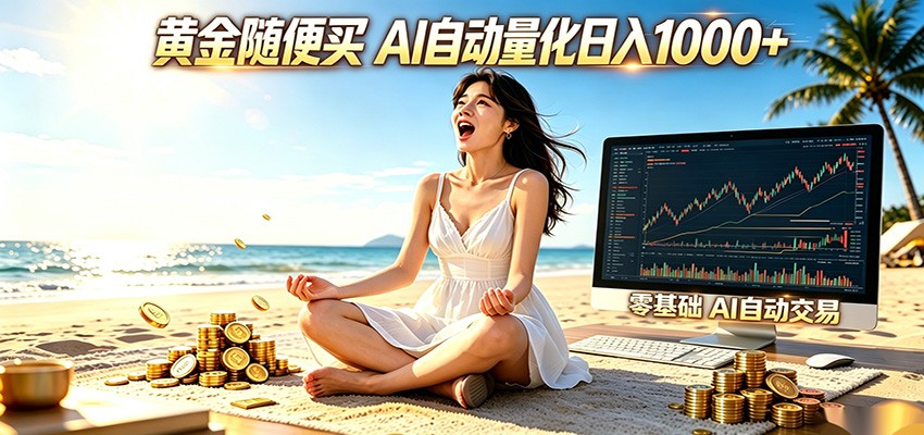 黄金随便买？AI自动外汇量化交易 在家当皇帝 日入1000+-白蛇网