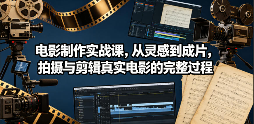 电影制作实战课，从灵感到成片，拍摄与剪辑真实电影的完整过程【原创双语字幕】-白蛇网