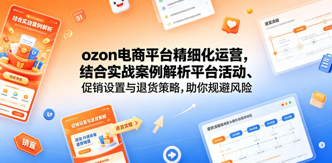 ozon电商平台精细化运营，结合实战案例解析平台活动、促销设置与退货策略，助你规避风险、提升销量-白蛇网