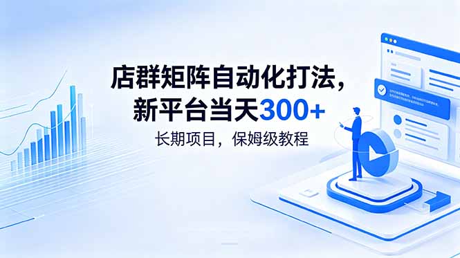 店群矩阵自动化打法，新平台当天300+，长期项目，保姆级教程-白蛇网