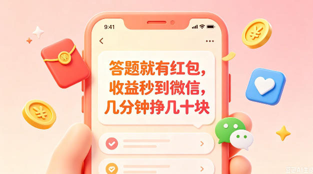 答题就有红包,收益秒到微信,几分钟挣几十块,学生党上班族宝妈都可以玩【揭秘】-白蛇网