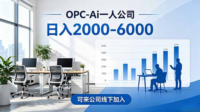 2026创业新风口—OPC一人公司模式震撼首发!日收益2000-6000+,项目绿色长久,安全稳健,合...-白蛇网