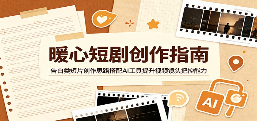 暖心短剧创作指南:告白类短片创作思路搭配AI工具提升视频镜头把控能力网赚项目-副业赚钱-互联网创业-资源整合青创网