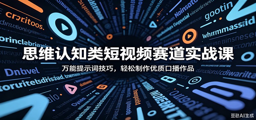 思维认知类短视频赛道实战课:万能提示词技巧,轻松制作优质口播作品-白蛇网