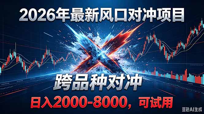 2026创业新风口!最新对冲!跨品种对冲!日收益2000-6000+网赚项目-副业赚钱-互联网创业-资源整合青创网