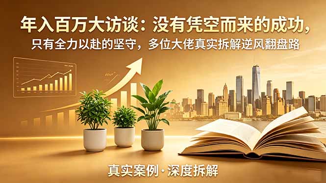 2334f4466f695eeeae5c07032ca432ac.jpeg 年入百万大访谈-更新:没有凭空而来的成功,只有全力以赴的坚守,多位大佬真实拆解逆风翻盘路