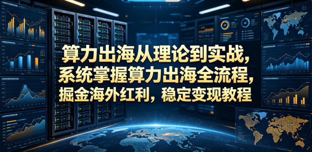 算力出海从理论到实战,系统掌握算力出海全流程,掘金海外红利,稳定变现教程-白蛇网