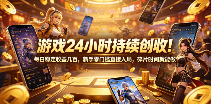游戏24小时持续创收!每日稳定收益几百,新手零门槛直接入局,碎片时间就能做【揭秘】-白蛇网