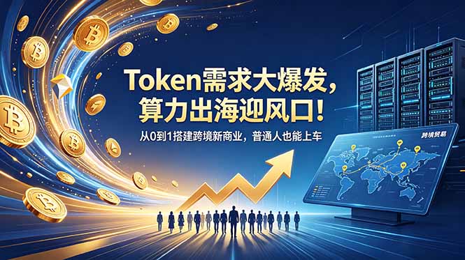 Token需求大爆发，算力出海迎风口！从0到1搭建跨境新商业，普通人也能上车网赚项目-副业赚钱-互联网创业-资源整合青创网