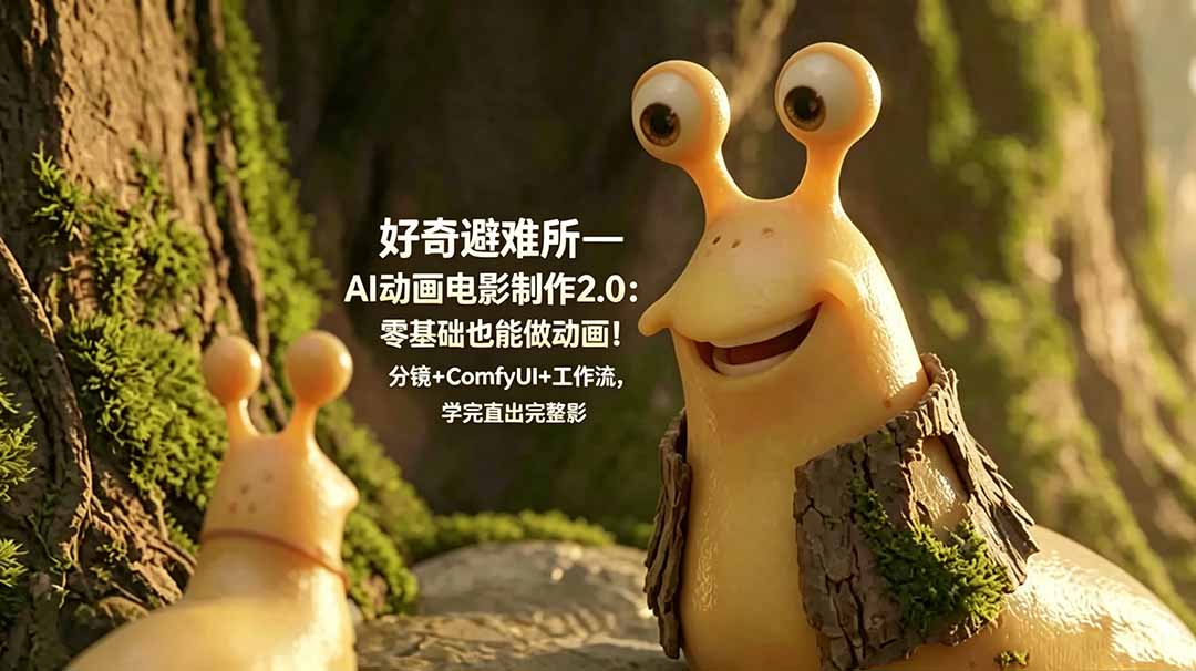 好奇避难所—AI动画电影制作2.0：零基础也能做动画！分镜+ComfyUI+工作流，学完直出完整影片-白蛇网