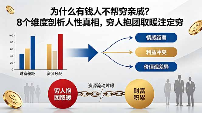 付费文章：为什么有钱人不帮穷亲戚？8个维度剖析人性真相，穷人抱团取暖注定穷-白蛇网