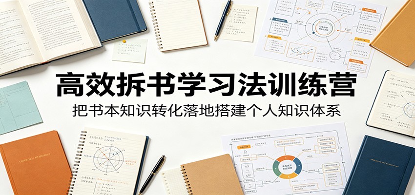 高效拆书学习法训练营，把书本知识转化落地搭建个人知识体系-白蛇网