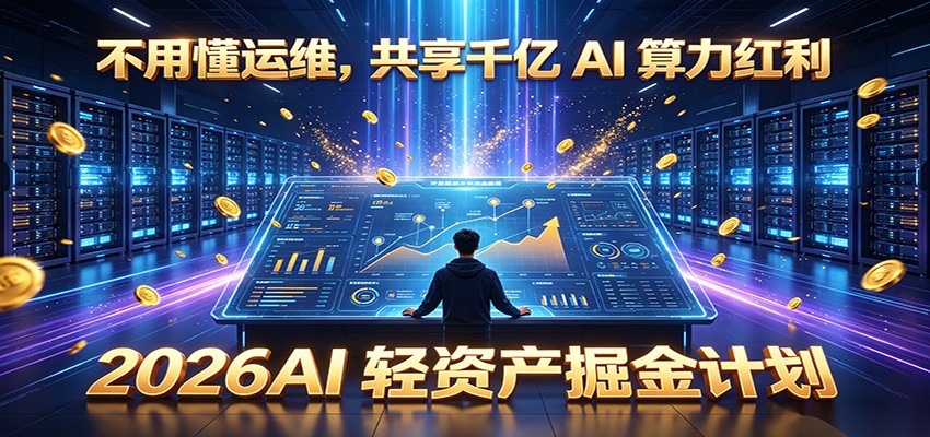 不用懂运维，共享千亿 AI 算力红利，2026AI 轻资产掘金计划-白蛇网