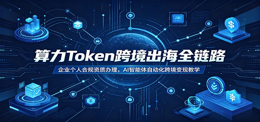 算力Token跨境出海全链路：企业个人合规资质办理，AI智能体自动化跨境变现教学-白蛇网