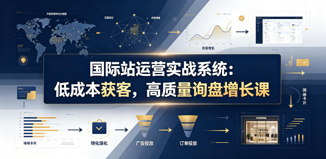 国际站运营实战系统：低成本获客，高质量询盘增长课(更新26年)-白蛇网