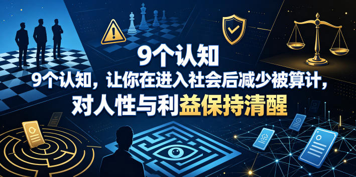 付费文章：9个认知，让你在进入社会后减少被算计，对人性与利益保持清醒-白蛇网